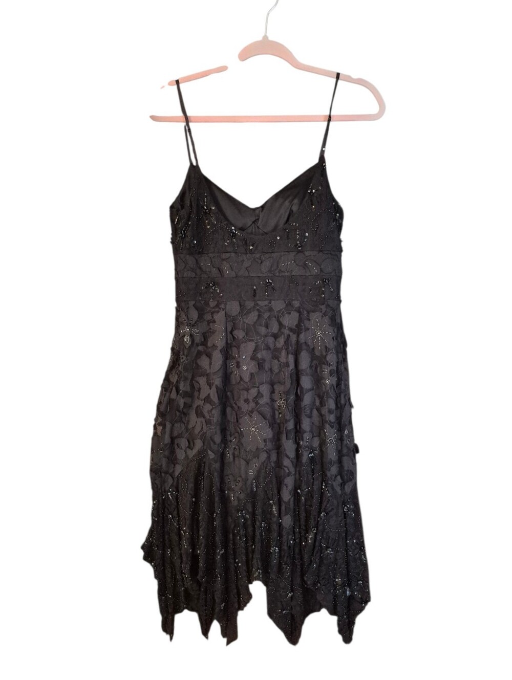 Cache Y2K Black Beaded Whimsigoth Slip dress - 8. G42 - Picture 2 of 9